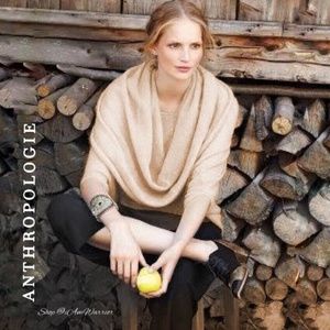 Anthropologie Guinevere cowl neck shrug/sweater